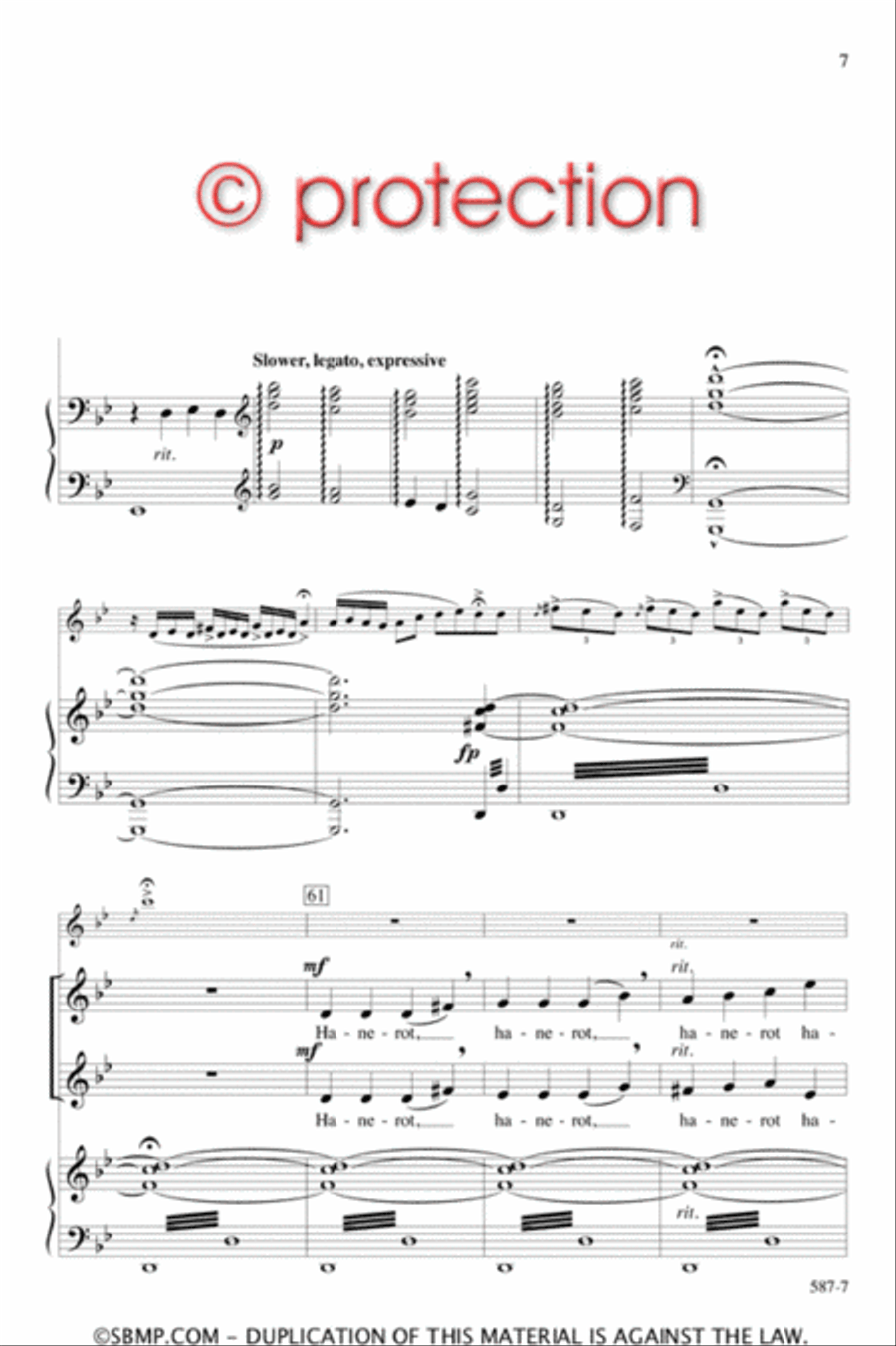 Hanerot Halalu - SSA Octavo SSA scores gallery preview page 7
