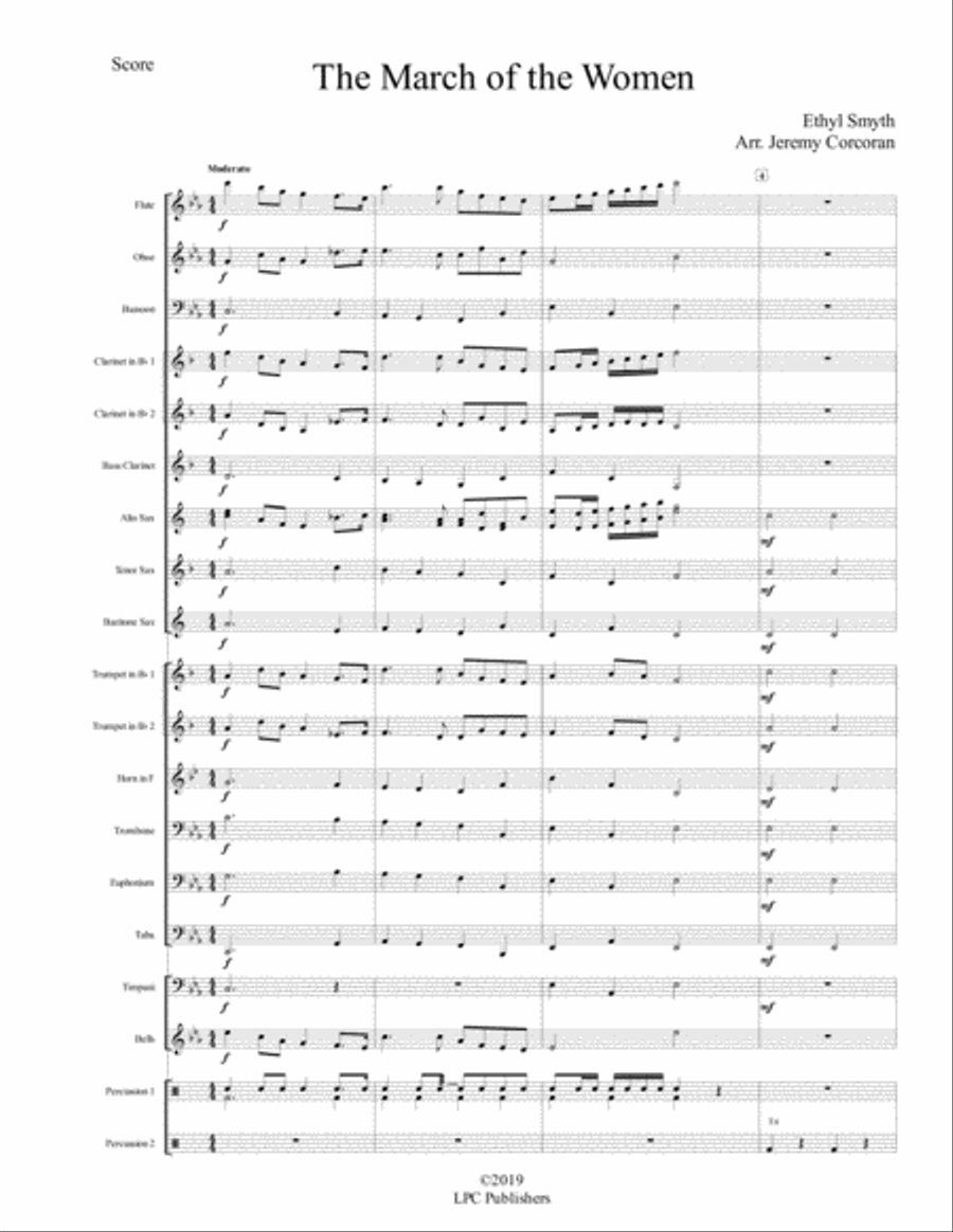 The March of the Women for Concert Band Concert Band scores gallery preview page 2