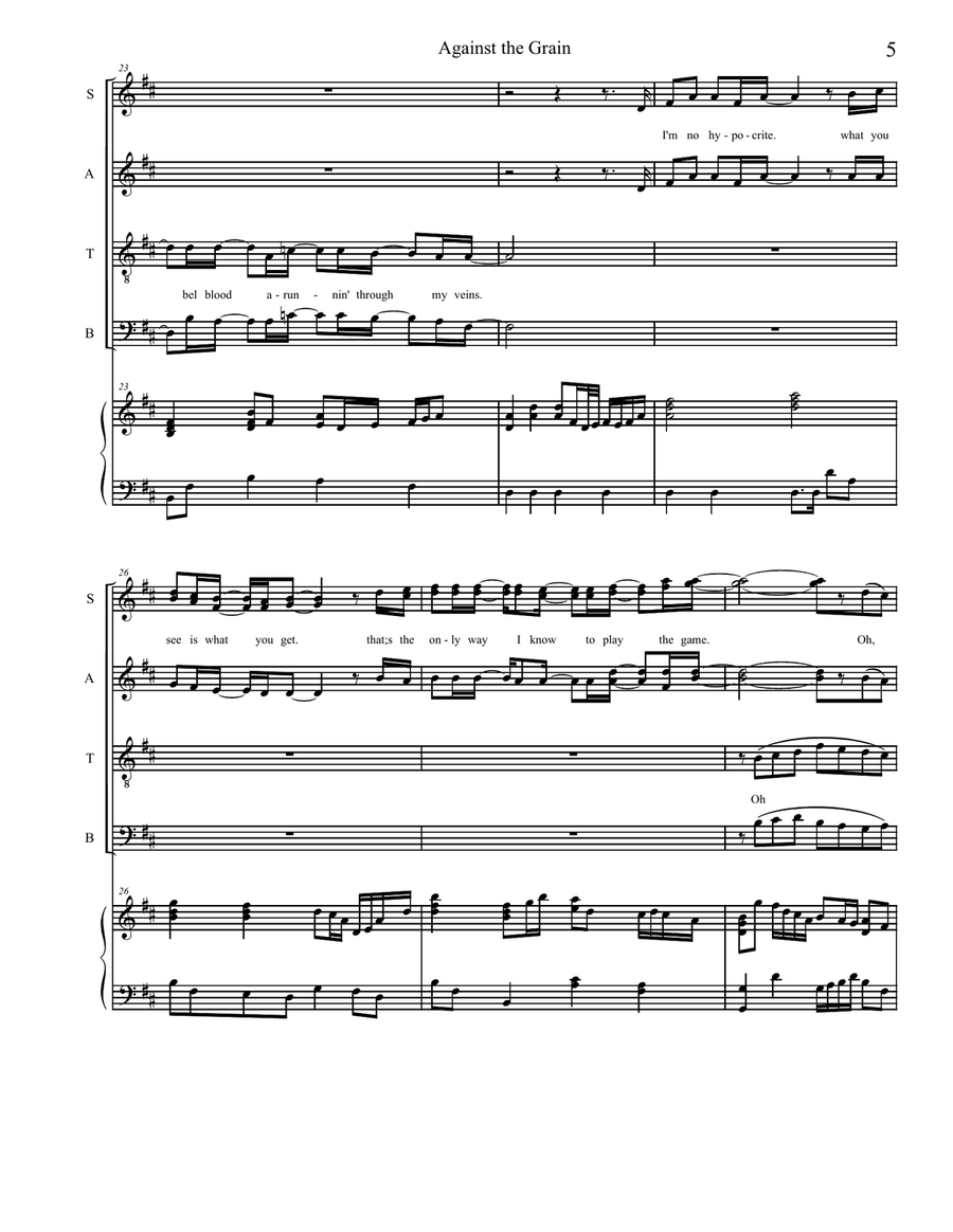 Against The Grain 4-Part scores gallery preview page 5
