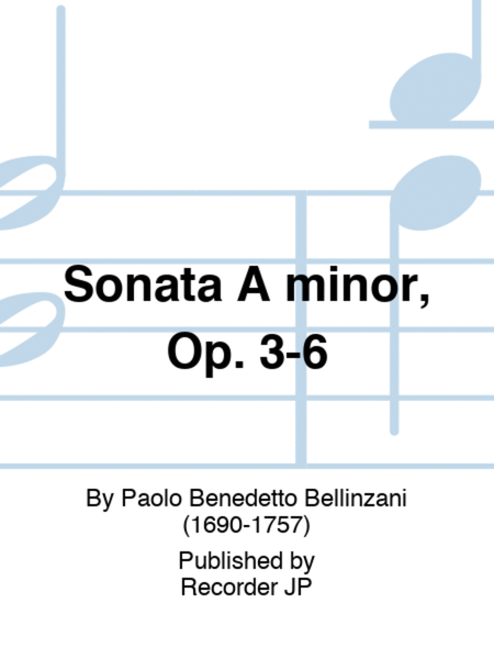 Sonata A minor, Op. 3-6 image number null