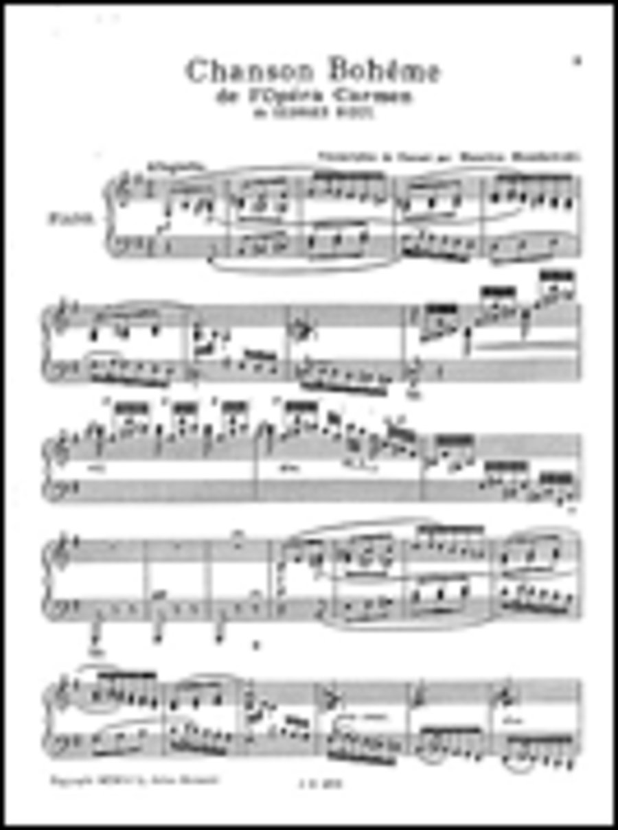 Moszkowski, M Chanson Boheme From Carmen Pf Piano Solo scores gallery preview page 1