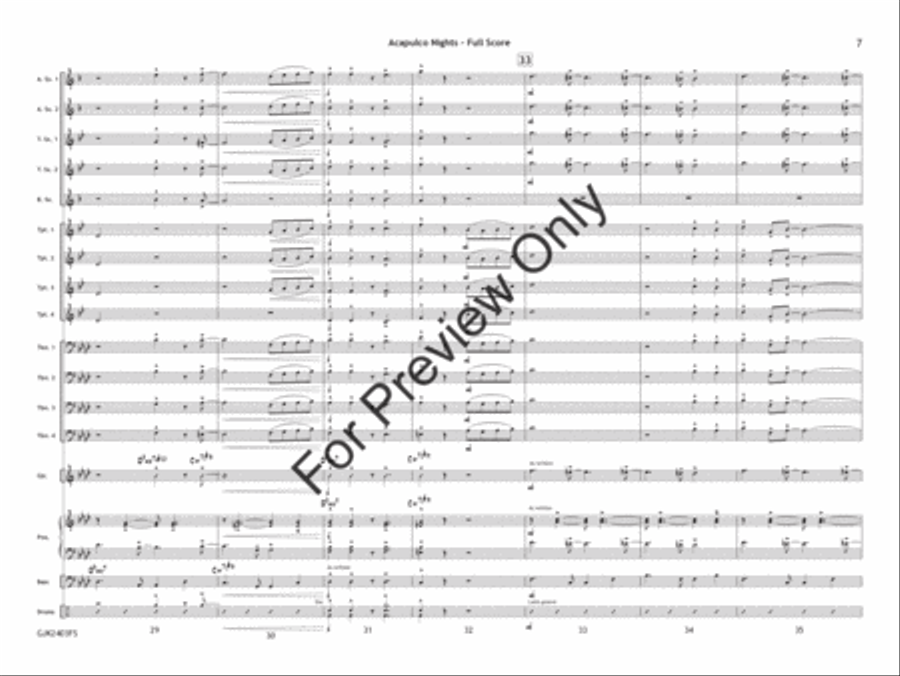 Acapulco Nights Acapulco Nights Jazz Ensemble scores gallery preview page 8