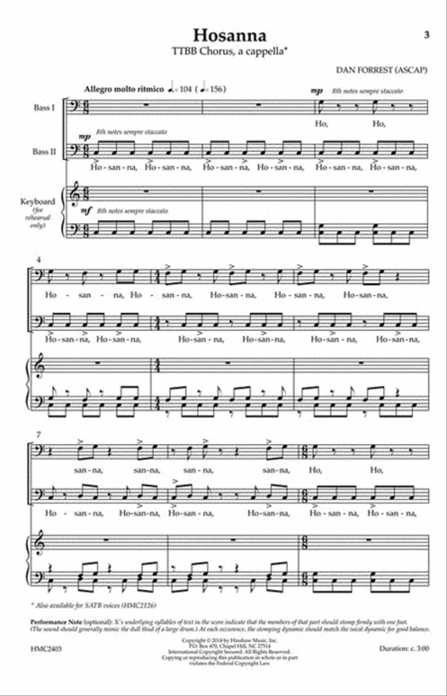 Hosanna Hosanna TTBB scores gallery preview page 2