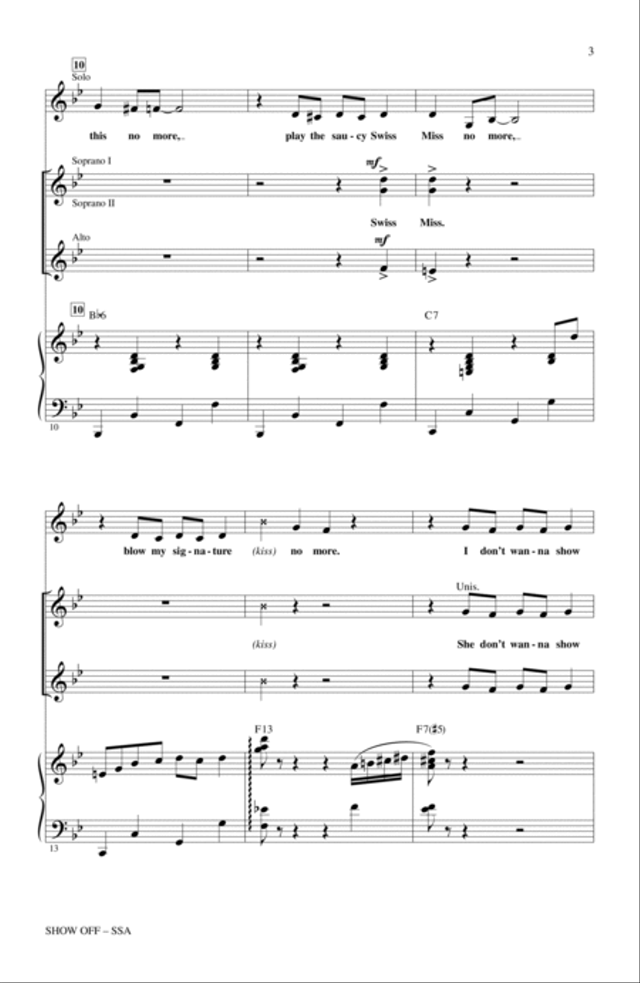 Show Off (from The Drowsy Chaperone) SSA scores gallery preview page 2