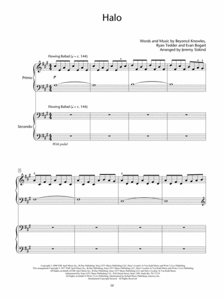 Pop Hits for Piano Duet