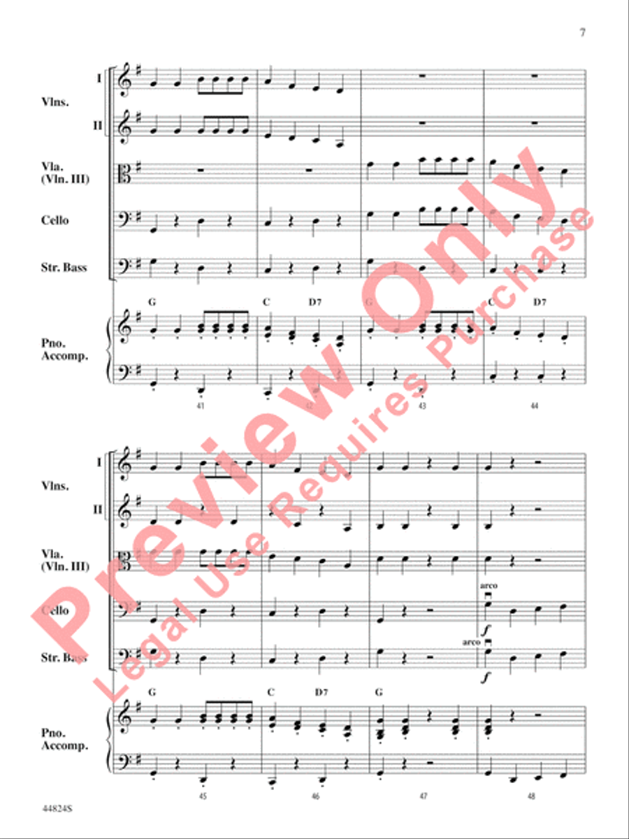 American Square Dance Set String Orchestra scores gallery preview page 8