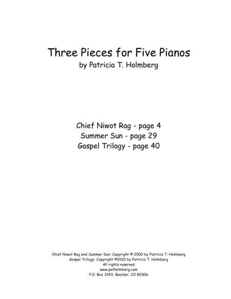 Three Pieces for Five Pianos