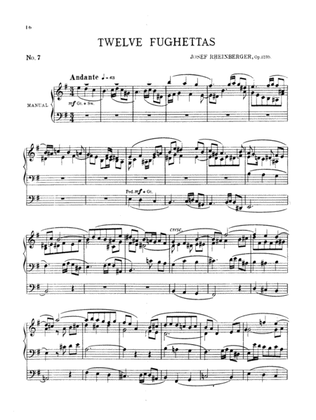 Rheinberger: Twelve Fughettas, Op. 123B