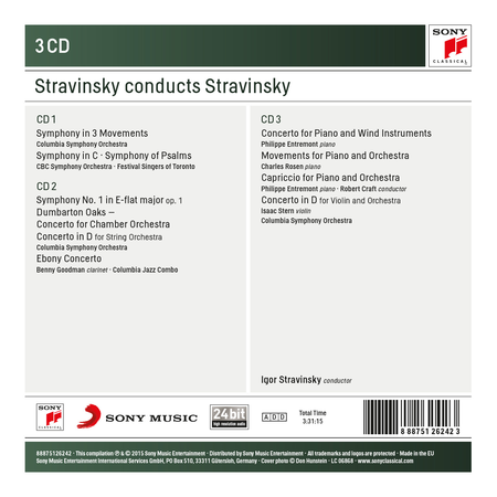 Igor Stravinsky conducts Stravinsky - Symphonies & Concertos