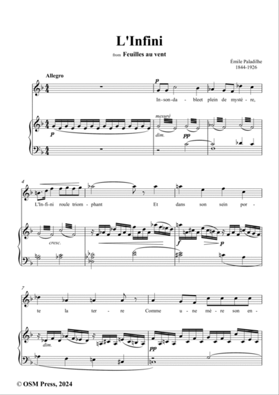 Paladilhe-L'Infini,in F Major Voice scores gallery preview page 2