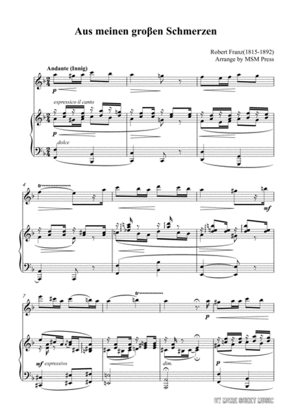 Franz-Aus meinen groβen Schmerzen,for Flute and Piano image number null