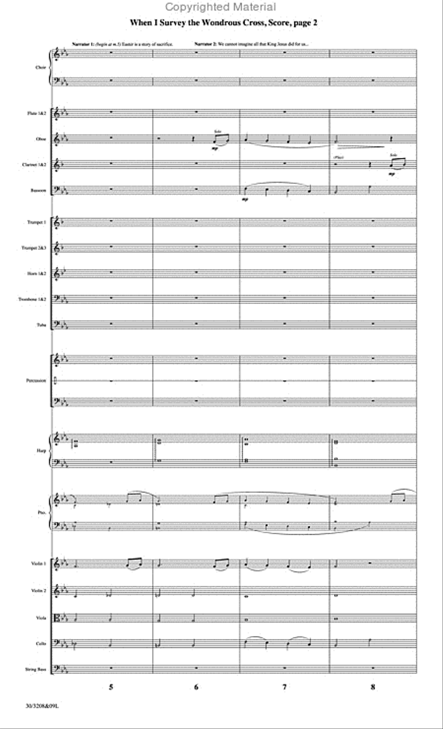 When I Survey the Wondrous Cross - Orchestral Score and Parts Choir scores gallery preview page 3