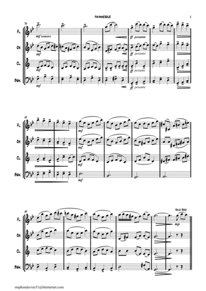 'Pavannesque' for Woodwind Quartet. image number null