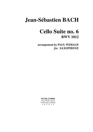 Book cover for Suite no. 6, BWV 1012