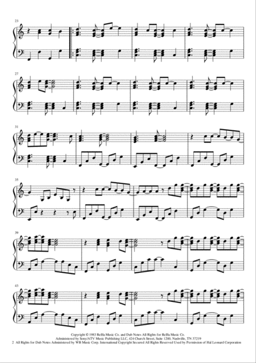 Time After Time Piano Solo scores gallery preview page 2