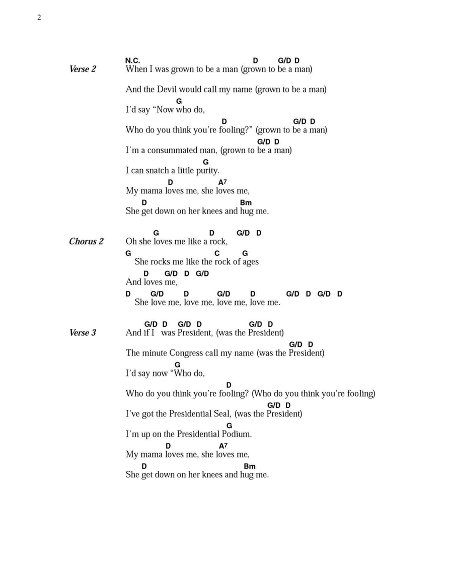 Loves Me Like A Rock Acoustic Guitar scores gallery preview page 2