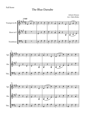 The Blue Danube (Waltz by Johann Strauss) for Brass Trio
