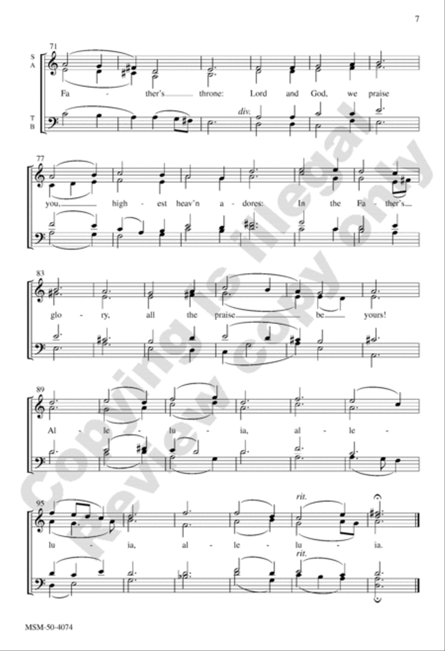 In the Father's Glory 4-Part scores gallery preview page 6