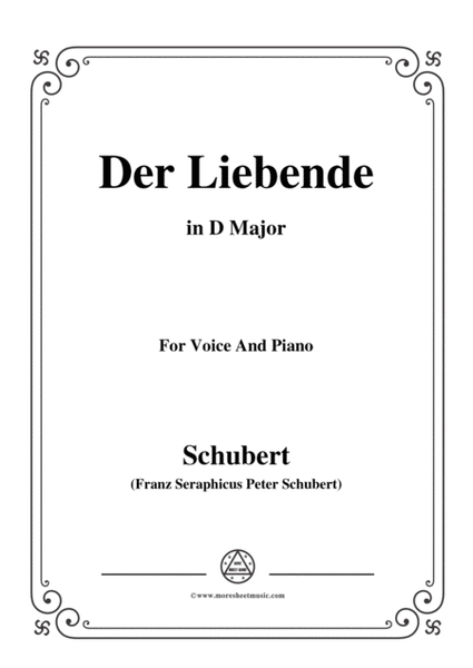 Schubert-Der Liebende,D.207,in D flat Major,for Voice and Piano image number null