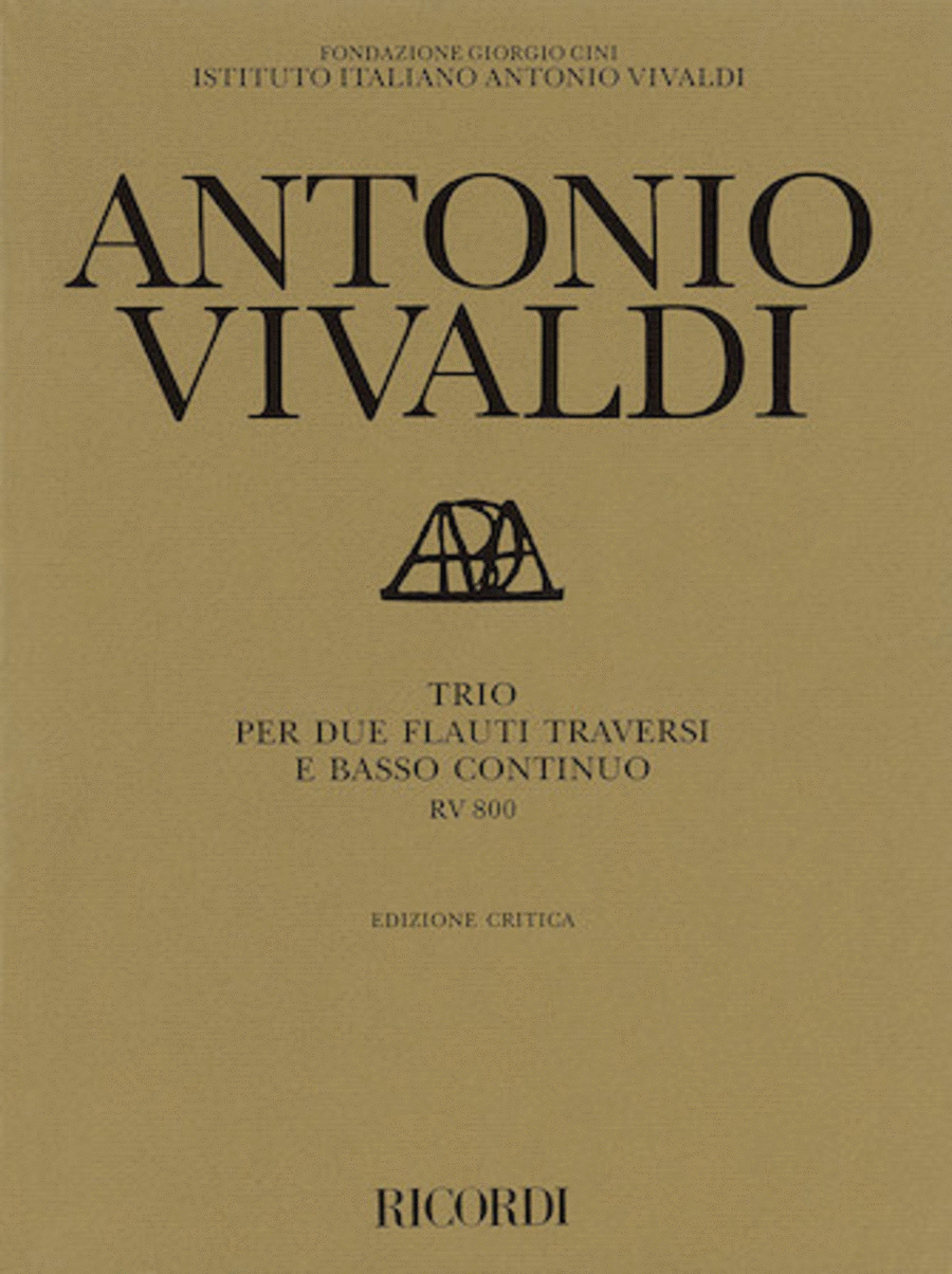Antonio Vivaldi - Trio for 2 Transverse Flutes and Basso Continuo RV800