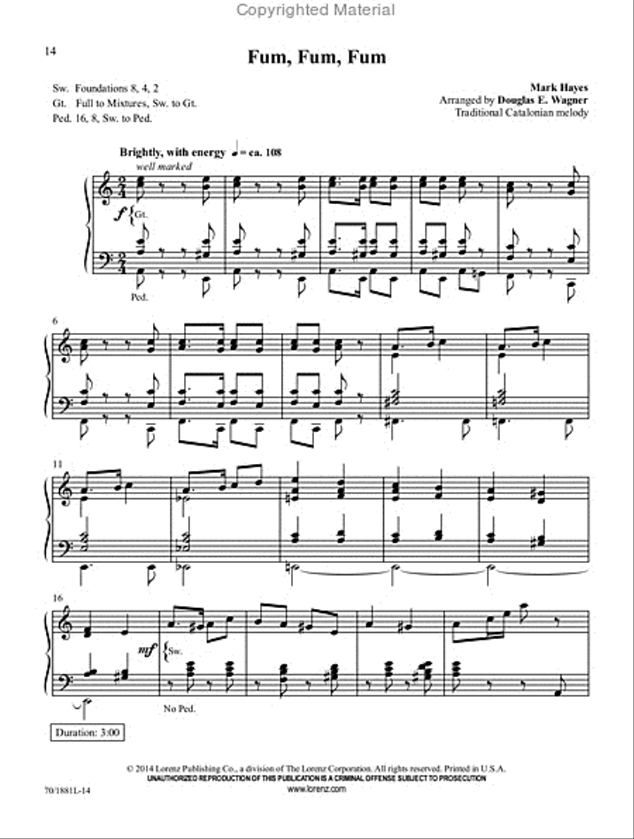 Mark Hayes: Carols for Organ, Vol. 2 Organ Solo scores gallery preview page 2