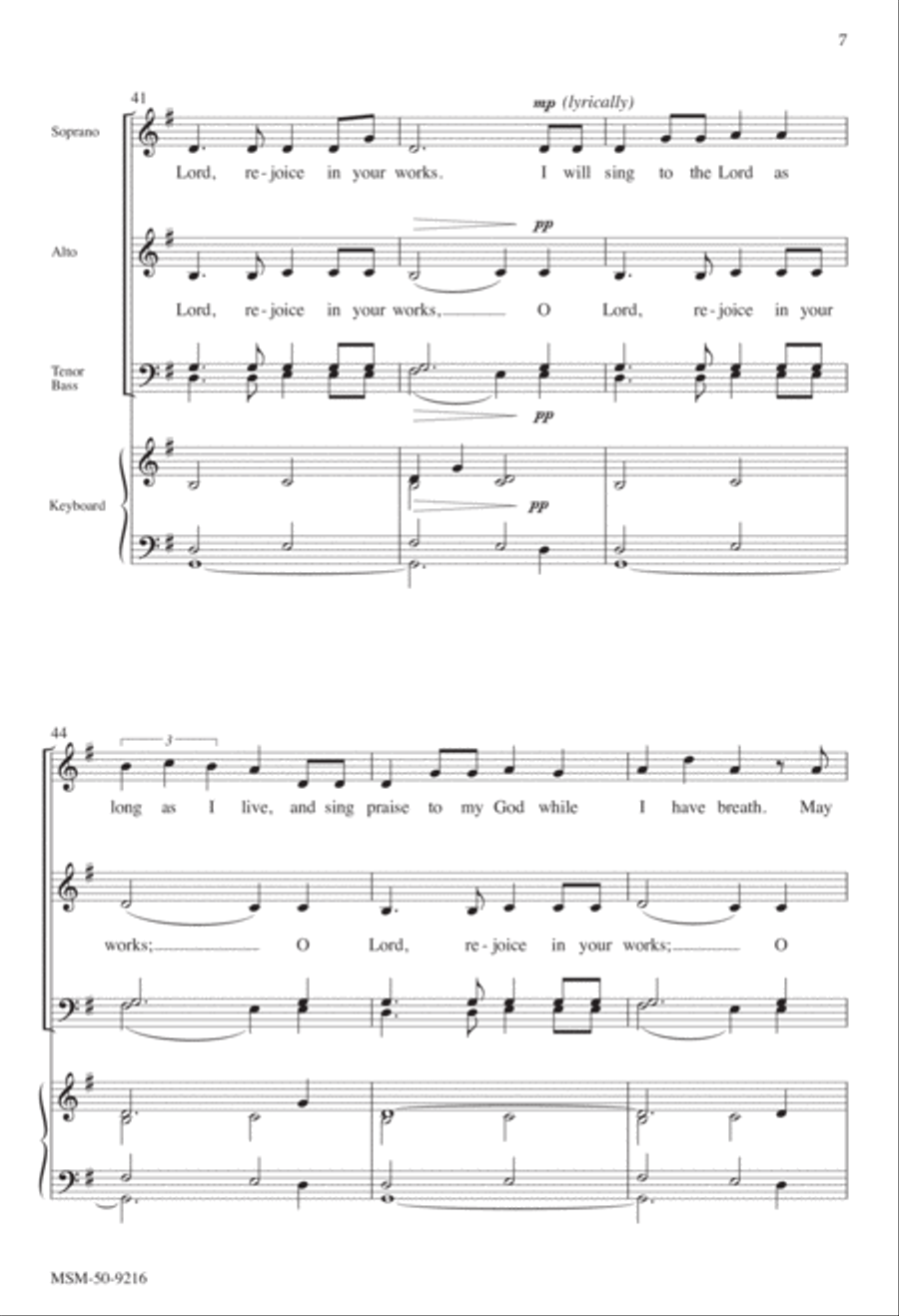 O Lord, How Manifold Are Your Works 4-Part scores gallery preview page 6