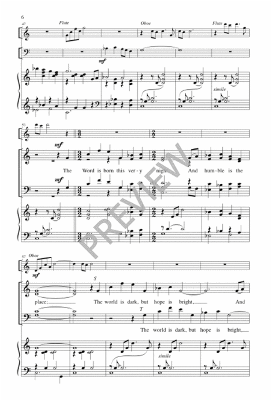 The Word Is Born The Word Is Born 4-Part scores gallery preview page 6