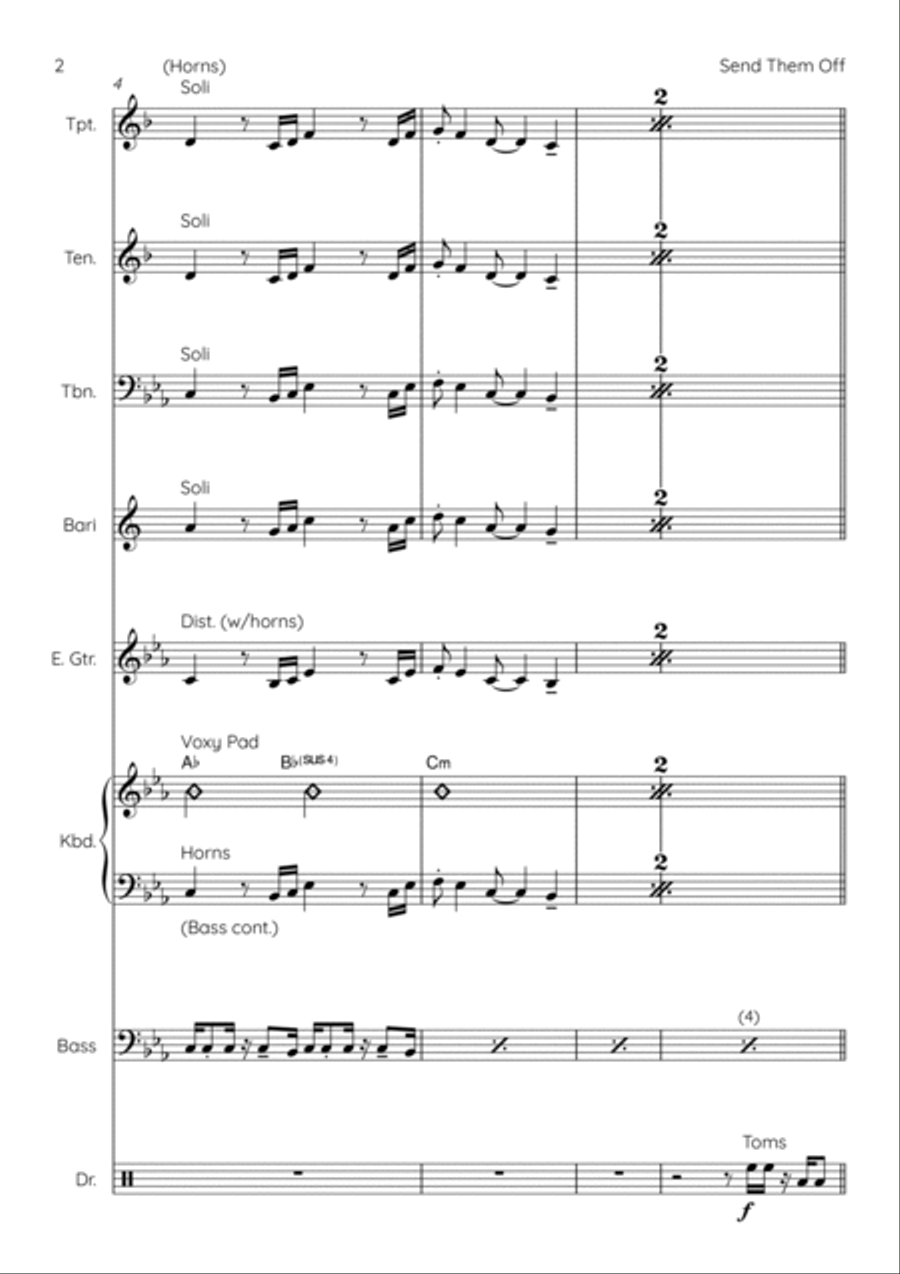 Send Them Off Tenor Saxophone scores gallery preview page 2