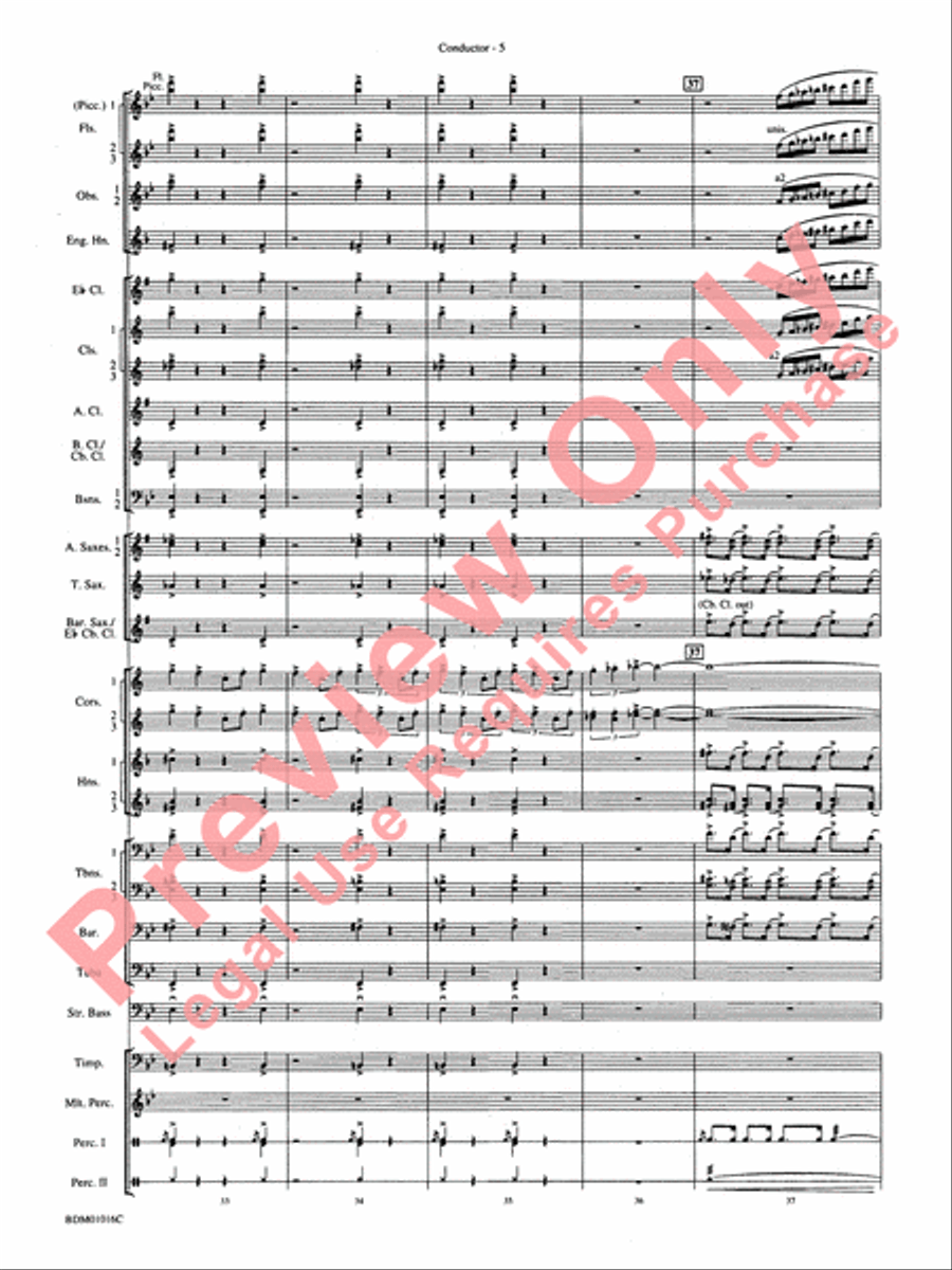 Fanfare and Allegro Concert Band scores gallery preview page 8