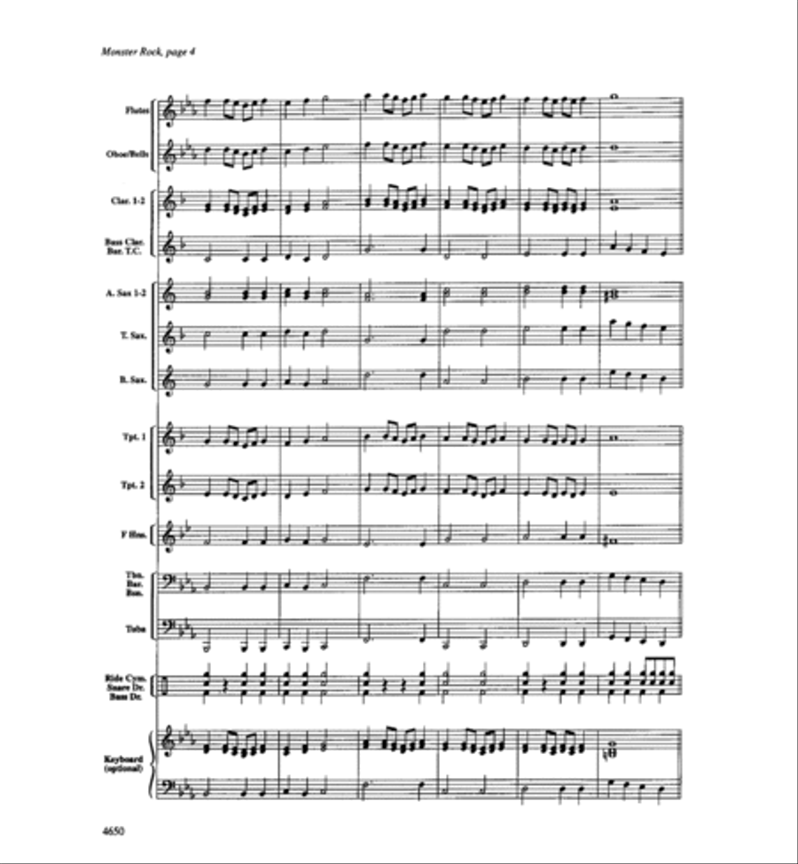 Monster Rock Concert Band scores gallery preview page 5
