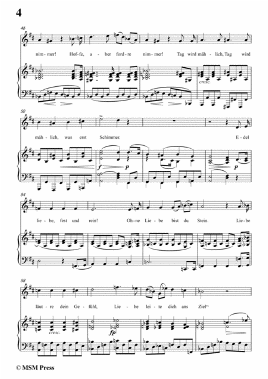 Schubert-Glaube,Hoffnung und Liebe,Op.97,in D Major,for Voice&Piano Voice scores gallery preview page 6
