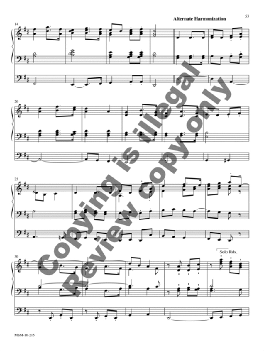 Twenty-Five Alternate Hymn Harmonizations for Organ Organ Solo scores gallery preview page 11