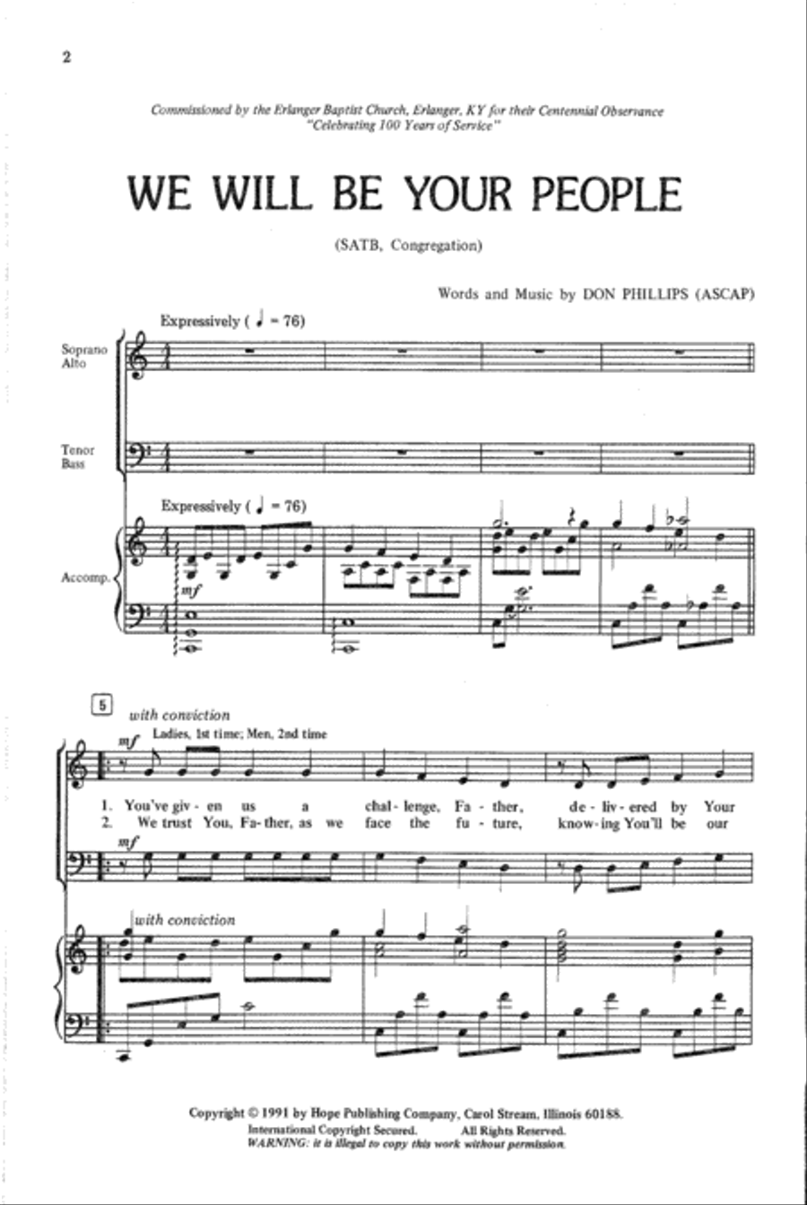 We Will Be Your People We Will Be Your People 4-Part scores gallery preview page 2