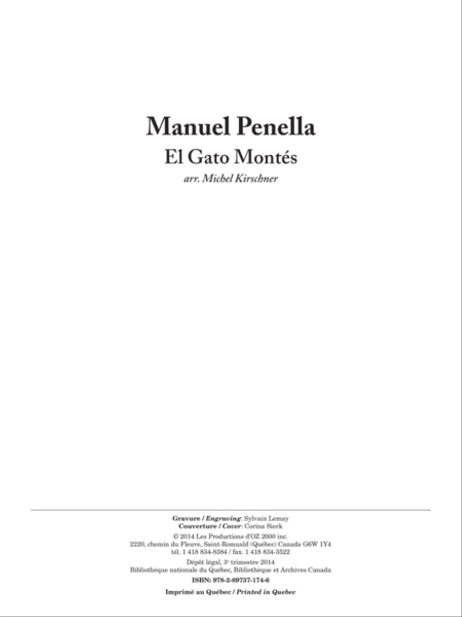 El Gato Montés Classical Guitar scores gallery preview page 1