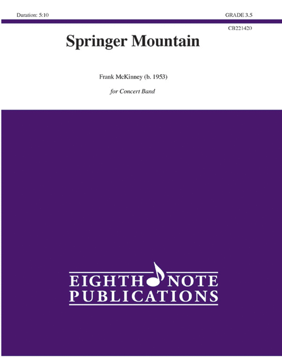 Springer Mountain Concert Band scores gallery preview page 1