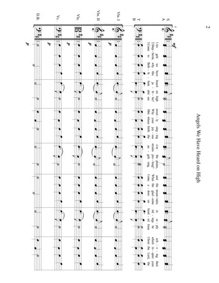 Angels We Have Heard on High - beginning string orchestra and SATB choir image number null