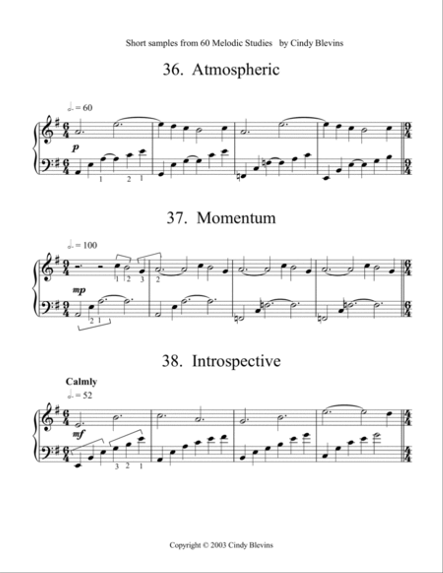60 Melodic Studies for Lever or Pedal Harp Pedal Harp scores gallery preview page 5