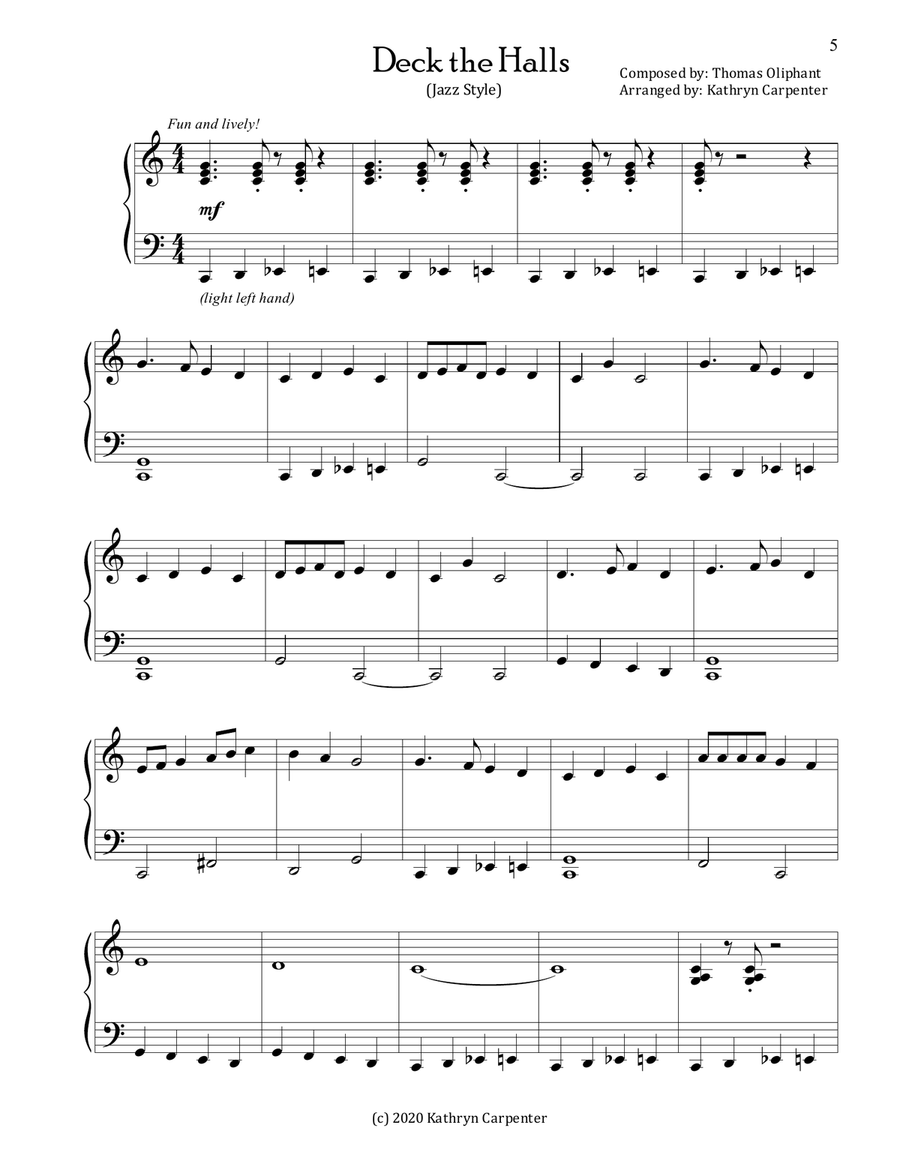 A Happy, Jazzy, Classy Christmas (Intermediate Piano) Book (Collection) Piano Solo scores gallery preview page 5