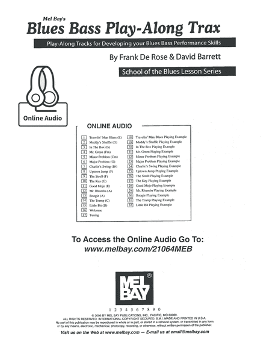 Blues Bass Play-Along Trax Bass Guitar scores gallery preview page 2