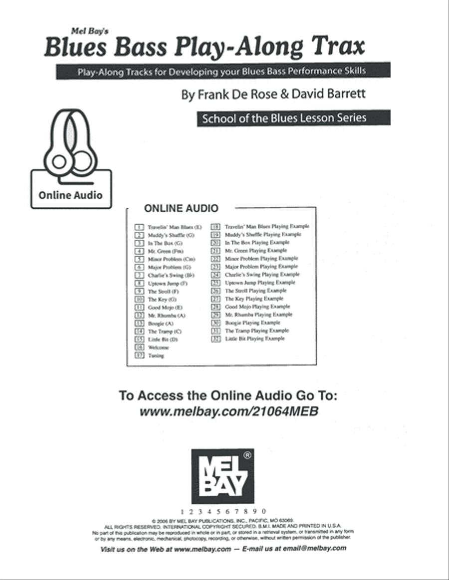 Blues Bass Play-Along Trax image number null