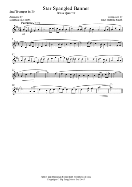 Star Spangled Banner - Brass Quartet image number null