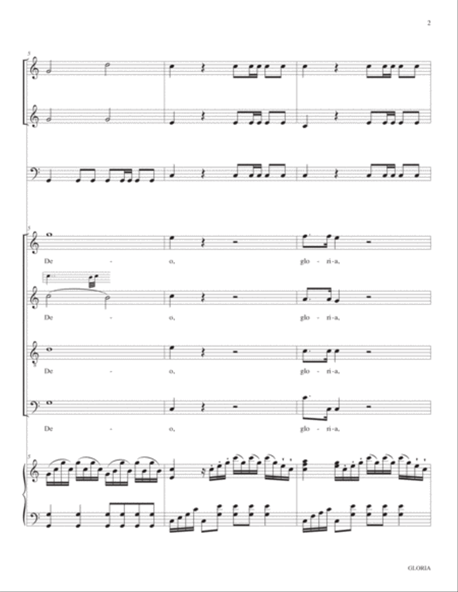 Gloria: from Mariazeller Messe: Full Score and Parts 4-Part scores gallery preview page 2