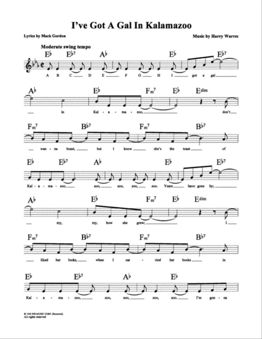 I've Got A Gal In Kalamazoo School and Community scores gallery preview page 2