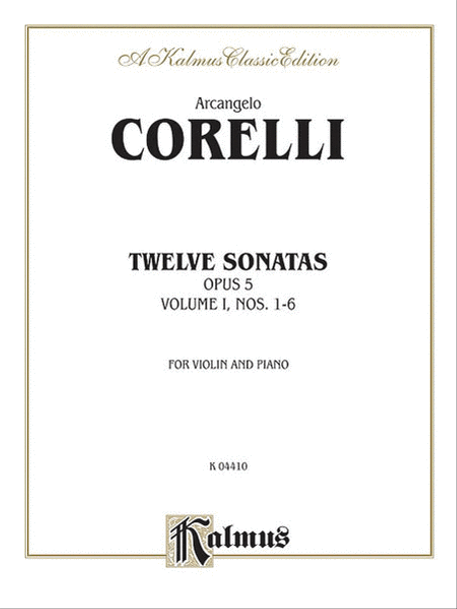Twelve Sonatas, Op. 5, Volume 1 Violin Solo scores gallery preview page 1