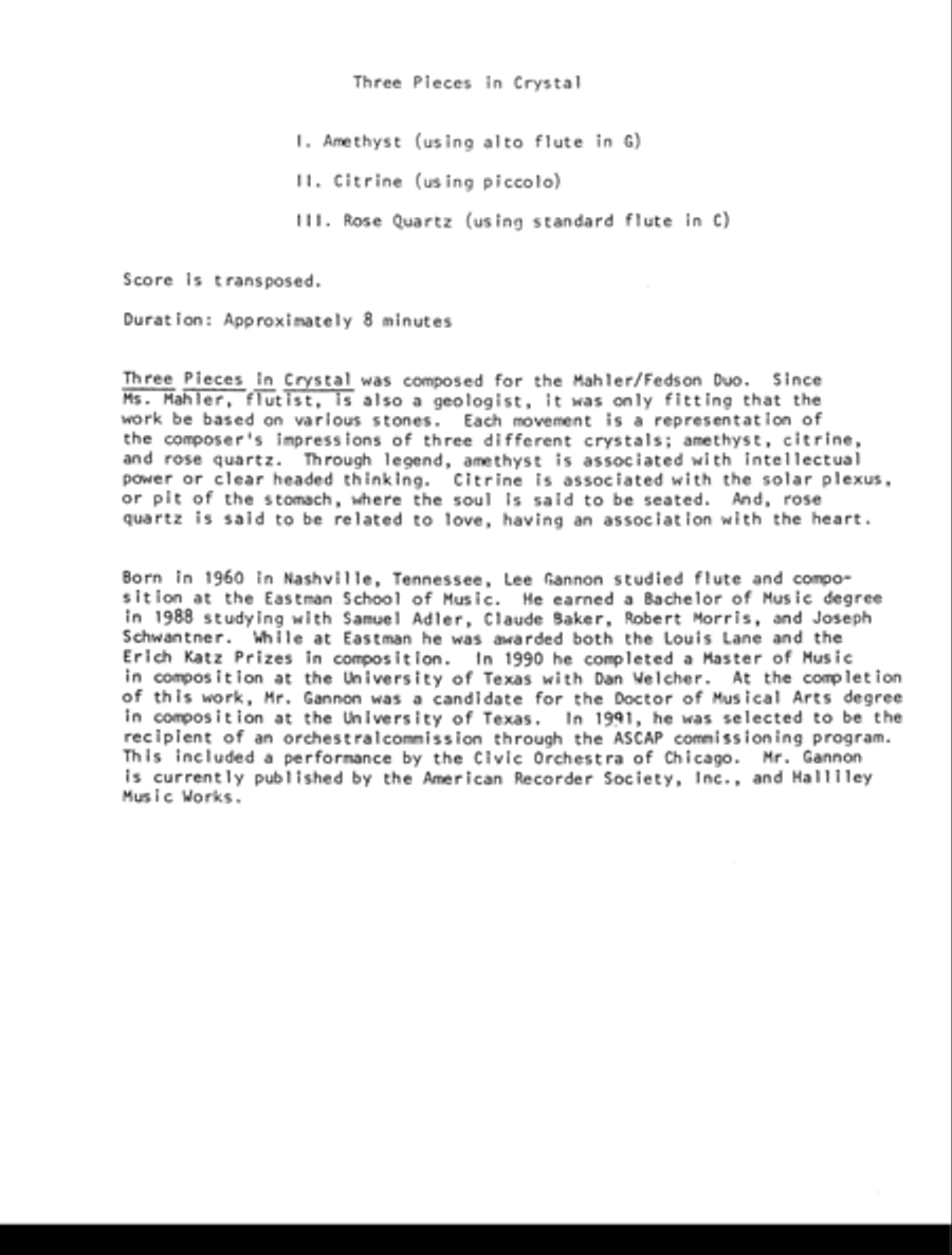 [Gannon] Three Pieces in Crystal Flute scores gallery preview page 4