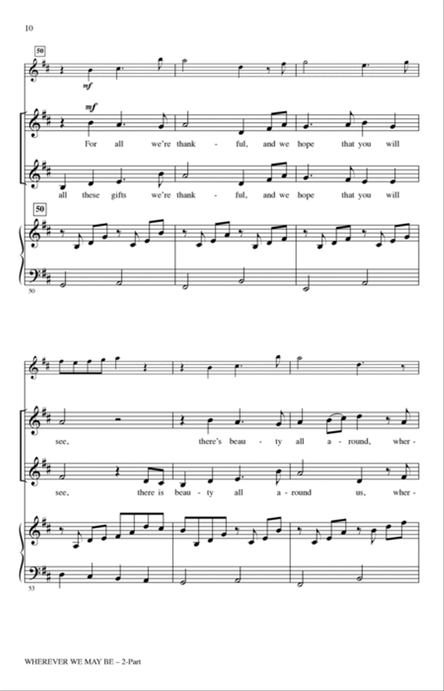 Wherever We May Be 2-Part scores gallery preview page 9