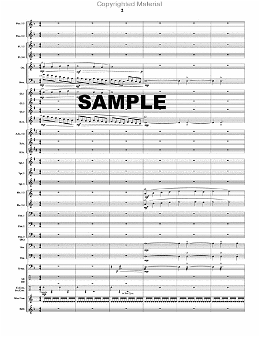 Hymn of St. James Concert Band scores gallery preview page 3