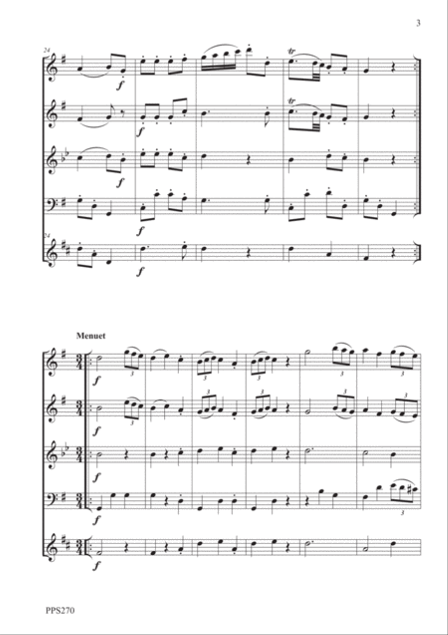 HANDEL TRIO SONATA IN G MINOR OPUS 2 No. 8 for flute, oboe & bassoon or cello Small Ensemble scores gallery preview page 3