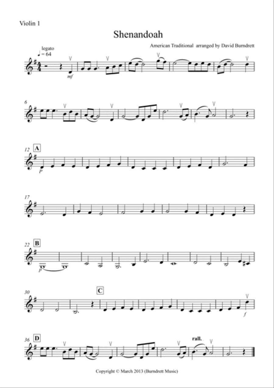Shenandoah for String Orchestra String Orchestra scores gallery preview page 5