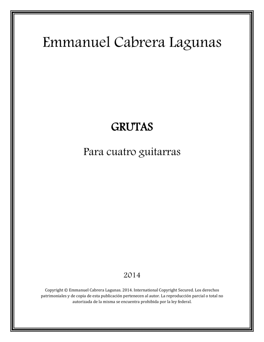 Grutas Chamber Music scores gallery preview page 1